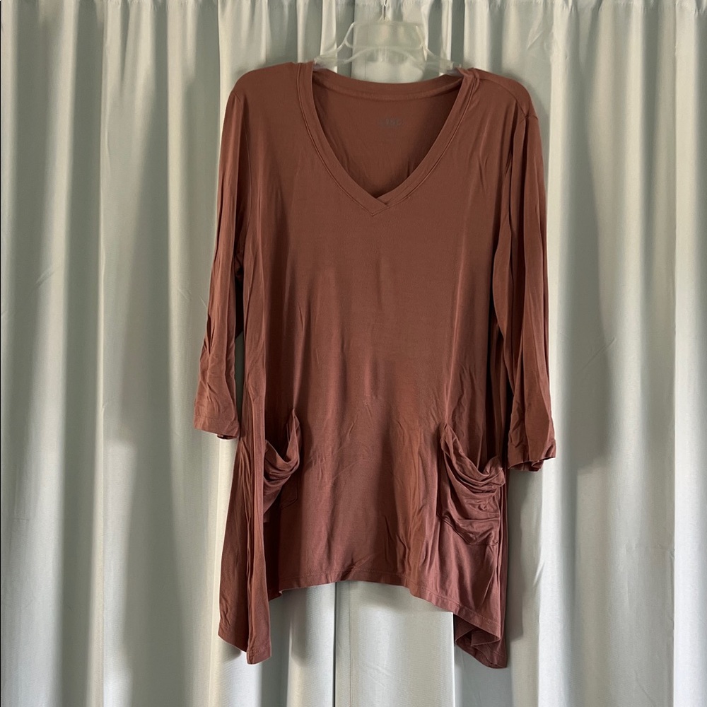 LOGO by Lori Goldstein Women's Tunic Top - Light Mauve